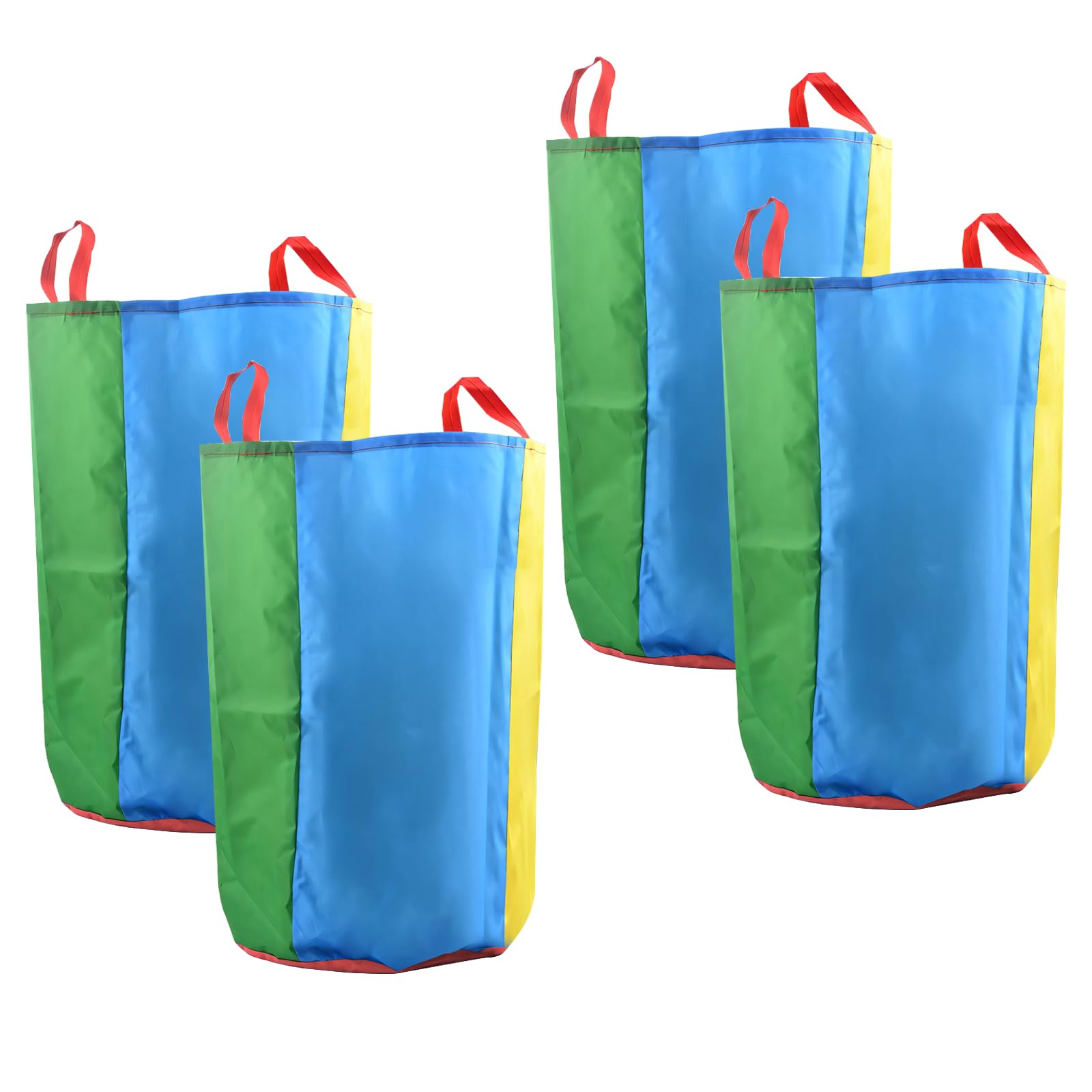 4 Pcs Potato Sack Race Bags, Double-layer Thickened Colorful Jumping Bag, Jumping Race Bag for Children Adults, Sports Day Kit Outdoor Lawn Games for Family Activities Backyard Picnic Party, 50x70cm