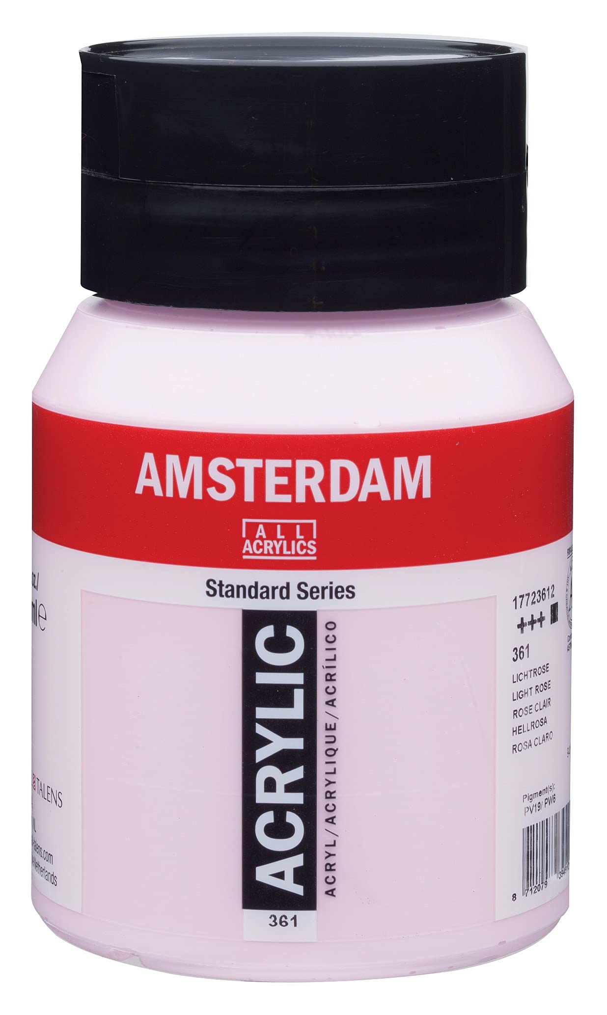 Amsterdam Standard Series Acrylic Jar 500 ml Light Rose 361 (17723612)