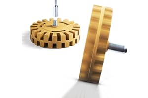 MIDO PROFESSIONAL ABRASIVE Eraser Wheel Decal Remover 3.94 x 3.94 x 1.62 Inch Rubber Eraser Wheel Car Decal Sticker 1 Eraser Wheel and 1 Drill Adapter