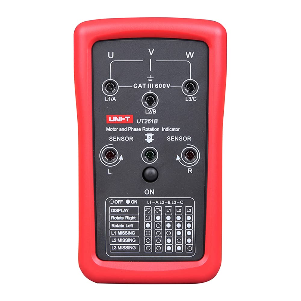 UNI-T UT261B Phase Sequence Tester Lack Phase Meter Motor Rotation Indicator AC 40 700V 90 600V (UT261B)