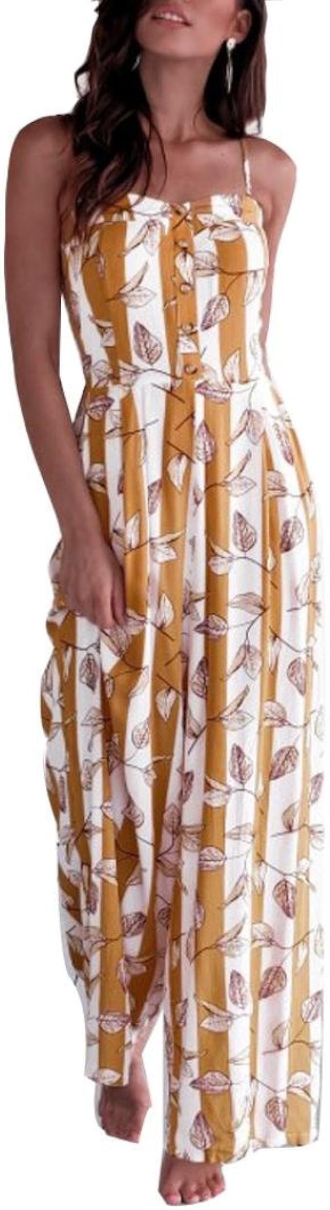 Jumpsuit Damen Sommer LHWY Frauen Sleeveless Streifen Drucken Overall