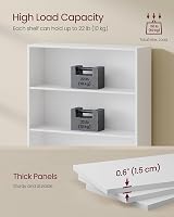 VASAGLE 4 Tier Bookcase Adjustable Shelves White LBC107T14 60x24x121 cm view 7