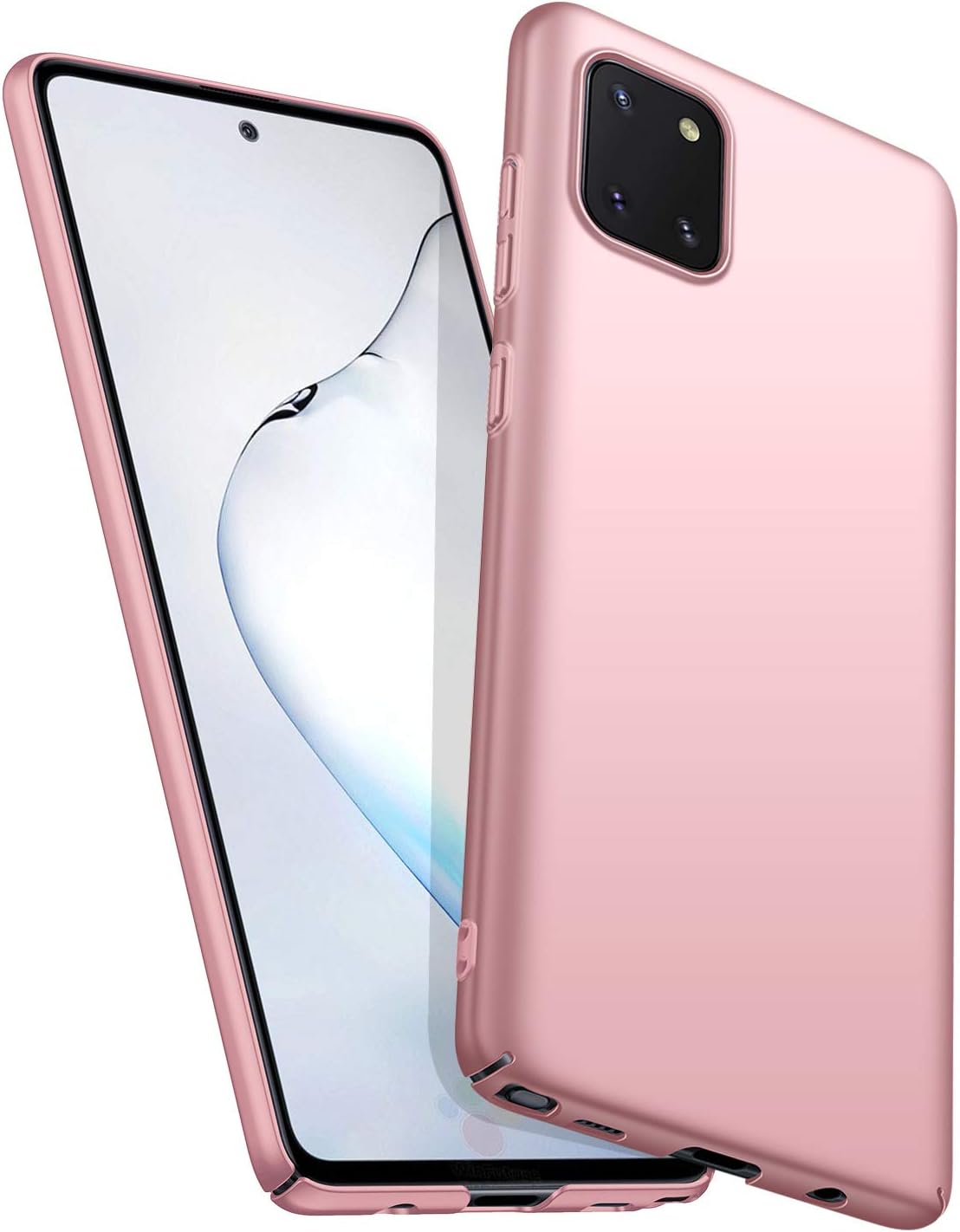 Banzn Slim Fit Samsung Galaxy Note 10 Lite Case, Ultra Thin Anti-Fingerprint and Minimalist Hard PC Cover for Samsung Galaxy Note 10 Lite (Rose Gold)