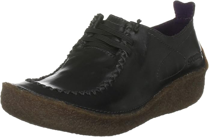 Groundhog Women�s Beta Elastic Lace Black Casual Lace Up