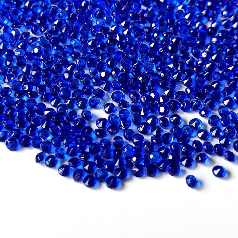 10,000 Scatter Crystals Wedding Rhinestone 2.5mm Gem Beads Diamante Acrylic Stones Table Confetti Centrepiece Decorations Decor Prom Event (Royal Blue)