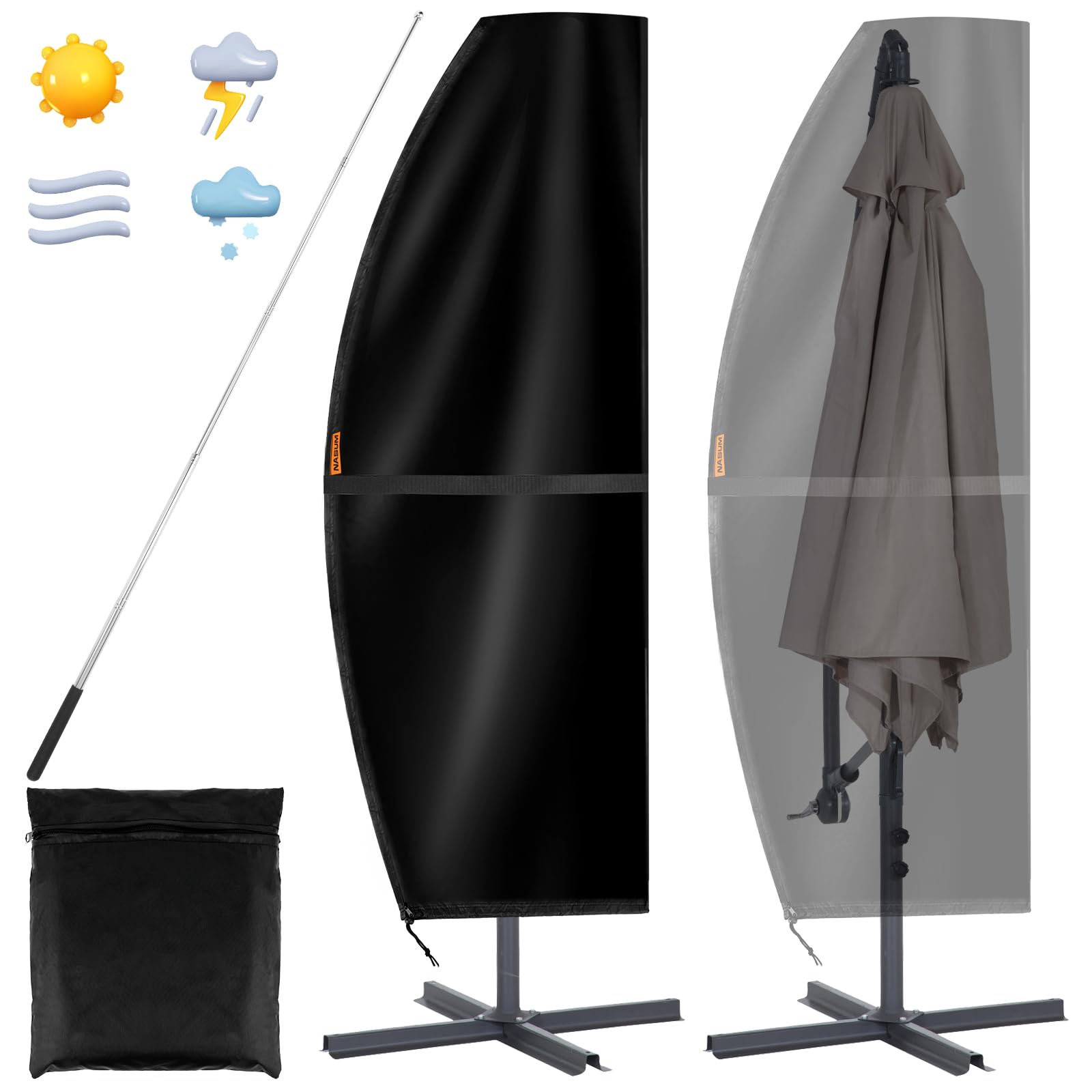 Onlyesh parasol cover black