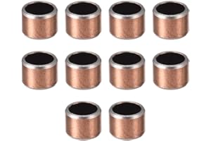 uxcell Sleeve Bearing 6mm Bore x 8mm OD x 6mm Length Plain Bearings Wrapped Oil-Less Bushings 10pcs