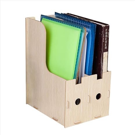 DUS Stehsammler Zeitschriftensammler Holz Aufbewahrungsbox Dokumente Bücher Organizer Büro Schreibtisch Organizer
