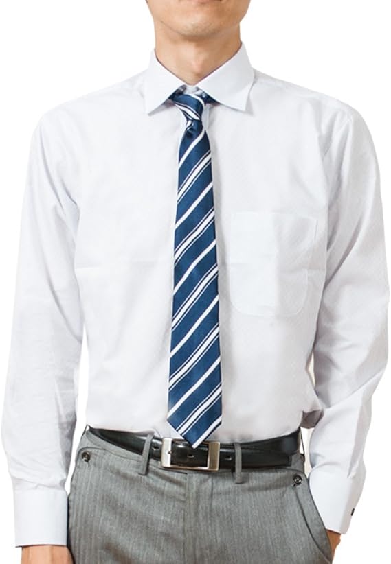 Amazon アーヴェヴェ A V V Homme メンズワイシャツ スリムフィット 長袖 形態安定加工 465 L84 シャツ 通販