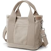Small Tote Bag with Zipper Tote Bag for Women Canvas Crossbody Bag Shoulder Bag Satchel Hobo Bag Messenger Bag 2023