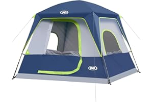 UNP 4-Person Tent, Portable Cabin Tent, Camping Tent 4-Person Easy Set Up, Waterproof with Top Rainfly for Outdoor Camping/Hi
