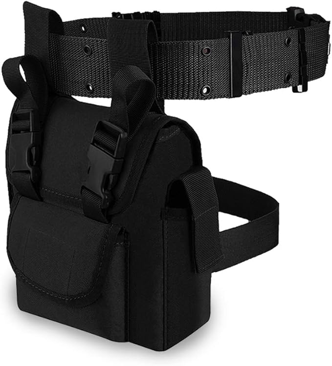 Gexgune Tactical Leg Bag Waist Bag Belt 1000D Nylon Leg Packs And Waist