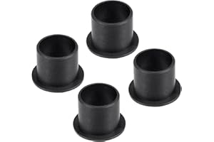 Kozelo 4pcs Flanged Sleeve Bearings - [20x23x21mm] POM Wrapped Oilless Bushings for Household Equipment, Printing Presses, Black