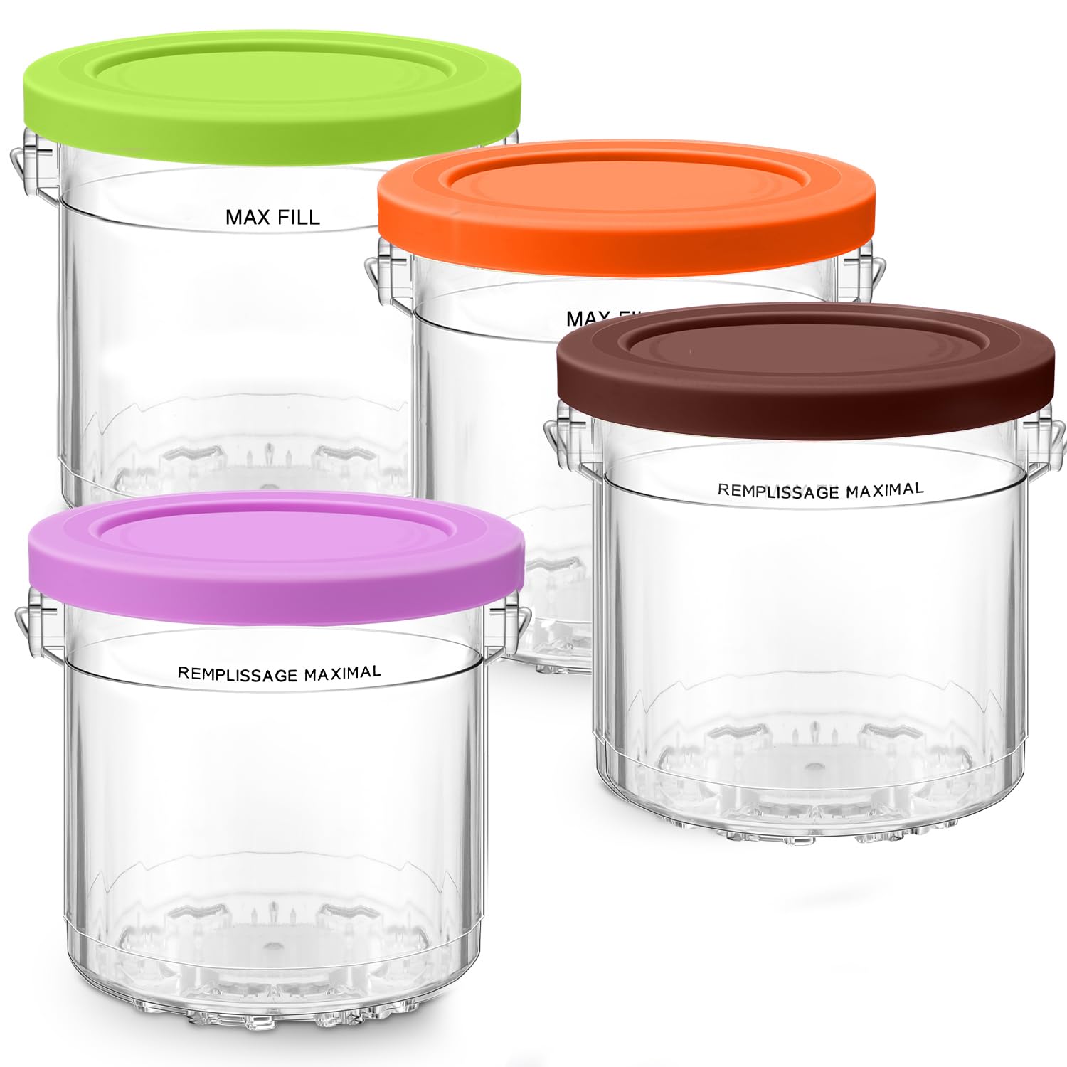Photo 1 of ***Missing parts ***
SLLFLY For Ninja Creami Pints and Lids 4 Pack 16oz,Compatible with Ninia 7-in-1 NC299AMZ & NC300s Series Creamy lce Cream Maker,BPA-Free&Dishwasher Safe