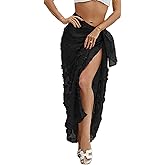 Bsubseach Women's Sarong Wraps Beacch Cover Up Sheer Swimsuit Coverups Swiss Dot Bikini Wrap Skirt Swimwear