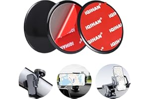 PORMKIG Dashboard Pad Mounting Disk for Suction Cup Mount, 2pcs Adhesive Disc for Car Phone Holder Base, Large Sticky Plastic Dsk Replacement for Garmin GPS, Sat Nav, Tablet, Cellphone Bracket - 95mm (3.74")
