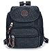 Hiigoo Multi Zipper Pocket Small Cross Body Shoulder Bag Backpack (Black)