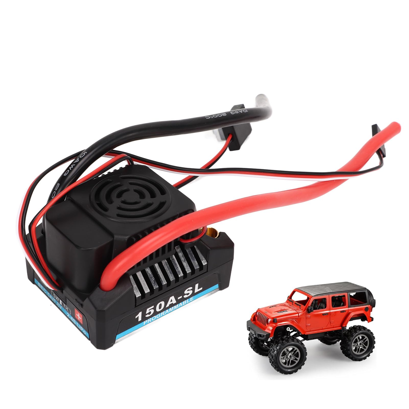 HERCHR 150a Brushless ESC Waterproof Electric Speed Controller BEC 5a 5.8V Electronic Speed Controller for 1/8 RC Car