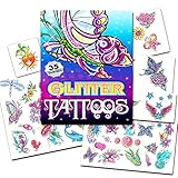 Savvi Set of 50 Temporary Tattoos, Glitter
