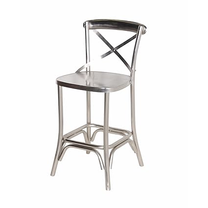 Bar Chair and Stool for Kitchen Silver Finish