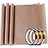 3 Pack PTFE Teflon Sheet 16 x 20" and 3 Rolls 10mm X 33m Heat Resistant Sublimation Tape for Heat Press Transfer Non Stick Pa