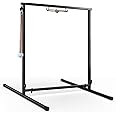 The Gong Shop Metal Gong Stand – Holds Gongs up to 32" – Compact Frame with Adjustable Hooks – Black Powder-Coated Finish – Lightweight Holder for Studio or Home Use (Gong Not Included)