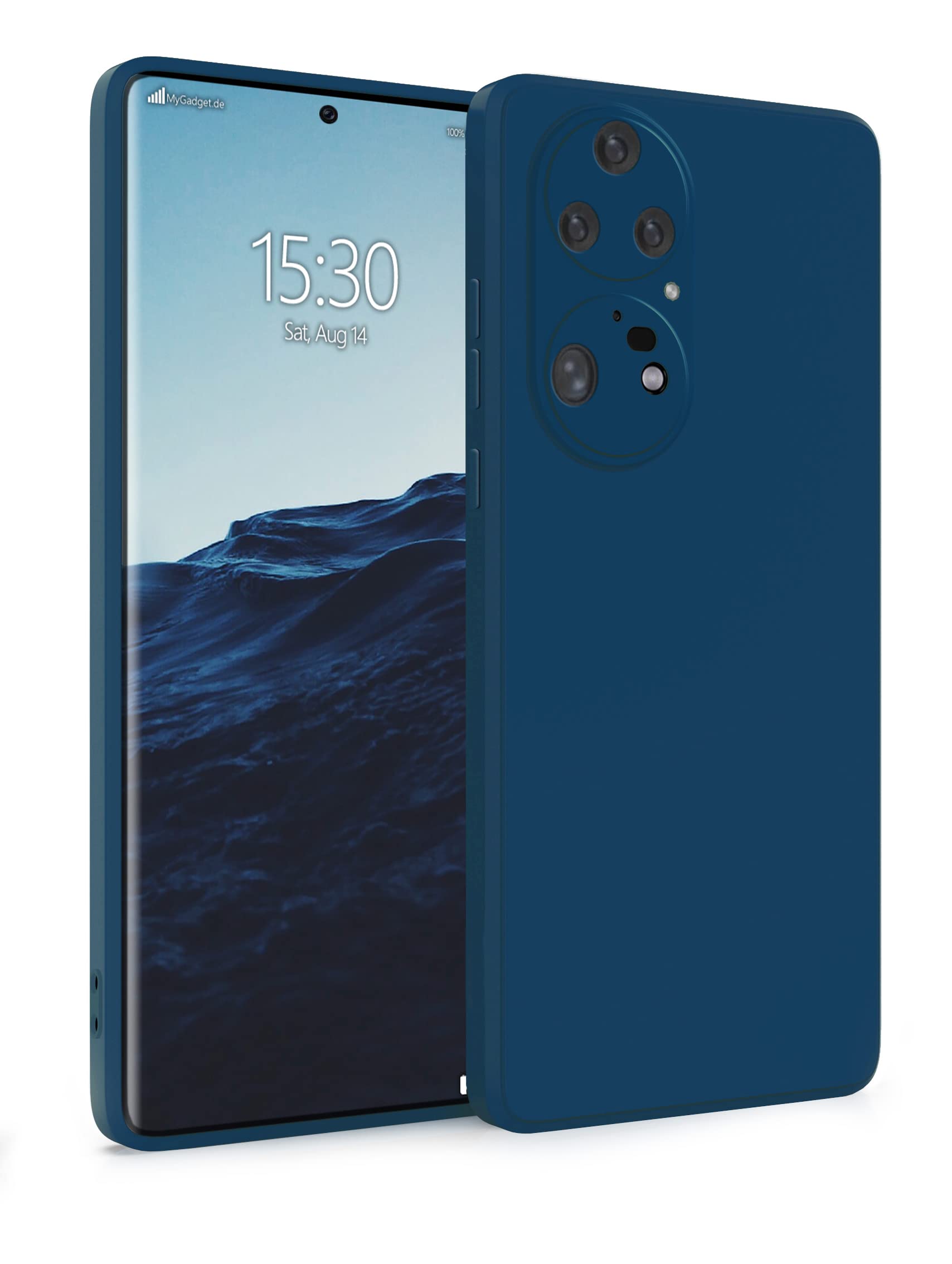 MyGadget Case for Huawei P50 Pro - Cover Ultra Thin TPU - Soft Touch Rubber & Anti-Scratch Shell - Flexible Silicone - Matte Dark Blue — image 1