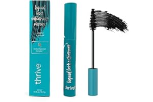 BAMUGOO Thrive Mascara (Black 10.7g/0.38 OZ), Thrive Mascara Liquid Lash Extensions - Brynn Thick and Slender, Waterproof and Sweat Resistant