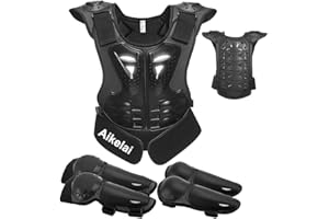 Youth Kids Chest Protector Dirt Bike Gear and Elbow Knee Pads,Motorcycle Chest Armor Motocross Dirtbike Protective Gear for C