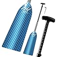 YUZIZ Adjustable Dragon Boat Paddle 43.3-52 Inch, IDBF Approved All Carbon Fiber Paddle with Non-Slip Rod Cover (Green/Orange/Purple/Blue)