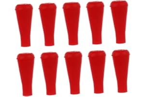 CykTxei 10 Pcs Red Rubber Arrow Tips Blunt Practice Broadheads for Recurve Bow Traditional Archery Training Safe Arrowhead fo