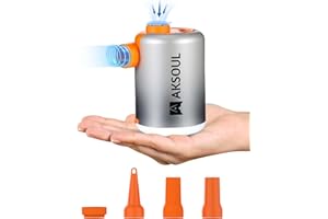 AKSOUL Portable Air Pump for Inflatables: 3600 4000mAh Rechargeable Battery Powered Electric Pumps for Air Mattress Air Bed Pool Floats Raft (Basic & Classic & Updated)