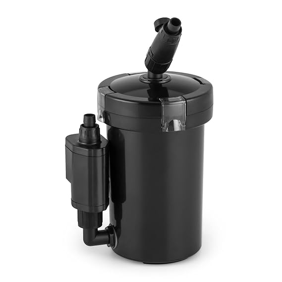 Waldbeck Clearflow 6UVL • Aquarium Außenfilter • für Aquarien bis 120 Liter Kapazität • 6 Watt Pumpenmotor • 4-Stufen-Filter 