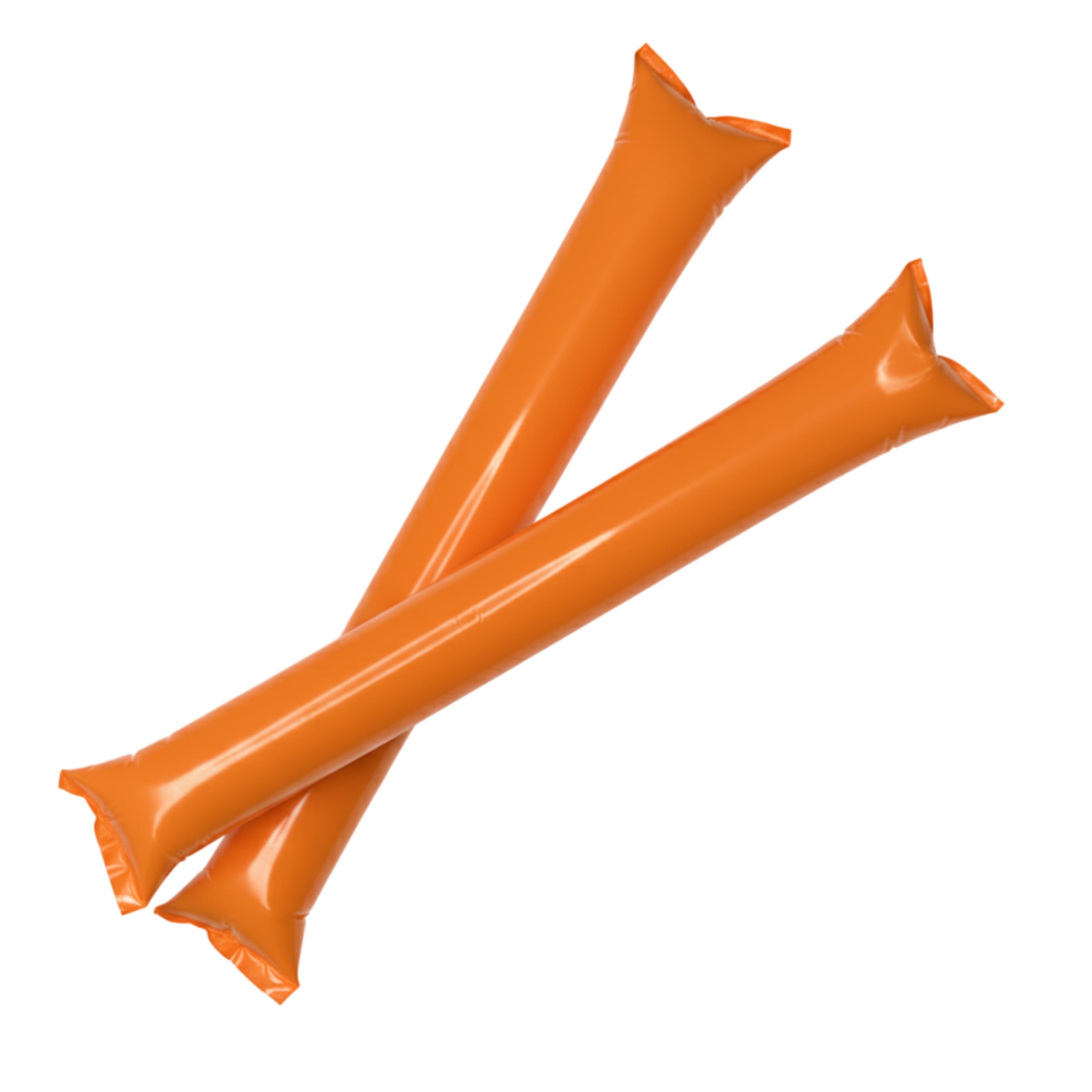 FUN FAN LINE - Pack 25 Pairs of Reusable Inflatable Clapping Sticks | Loud Thunder Sticks for Parties Football and Events | Sports and Celebrations Party Favors (Orange)