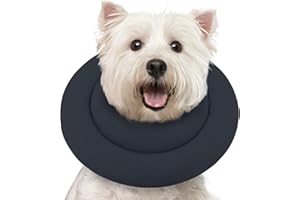 Pawfun Soft Dog Cone Alternative After Surgery,Comfortable Dog Recovery Collars Cones for Small Dogs,Adjustable Dog Neck Cone Protective Elizabethan Collar for Dogs to Stop Licking,Grey m10