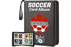 Canada National Soccer Team Card Binder, Card Storage Organizer Display Collector Album, 400 Pockets Card Holder Protectors A
