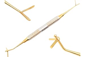 ARTMAN INSTRUMENTS 5 in 1 Multi-Function Dental Composite Filling Instrument - 2 Condensers, 2 Blades & 1 Acorn, Gold Plated Stainless Steel