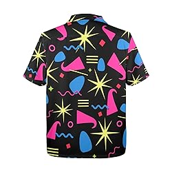 HUGLAZY 80s 90s Shirt for Men Hawaiian Shirts Short