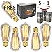 Vintage Edison Light Bulbs (6 Pack), 60W, ST64, E26, Squirrel Cage, Dimmable, Clear Glass, Industrial Vintage Incandescent Bulbs