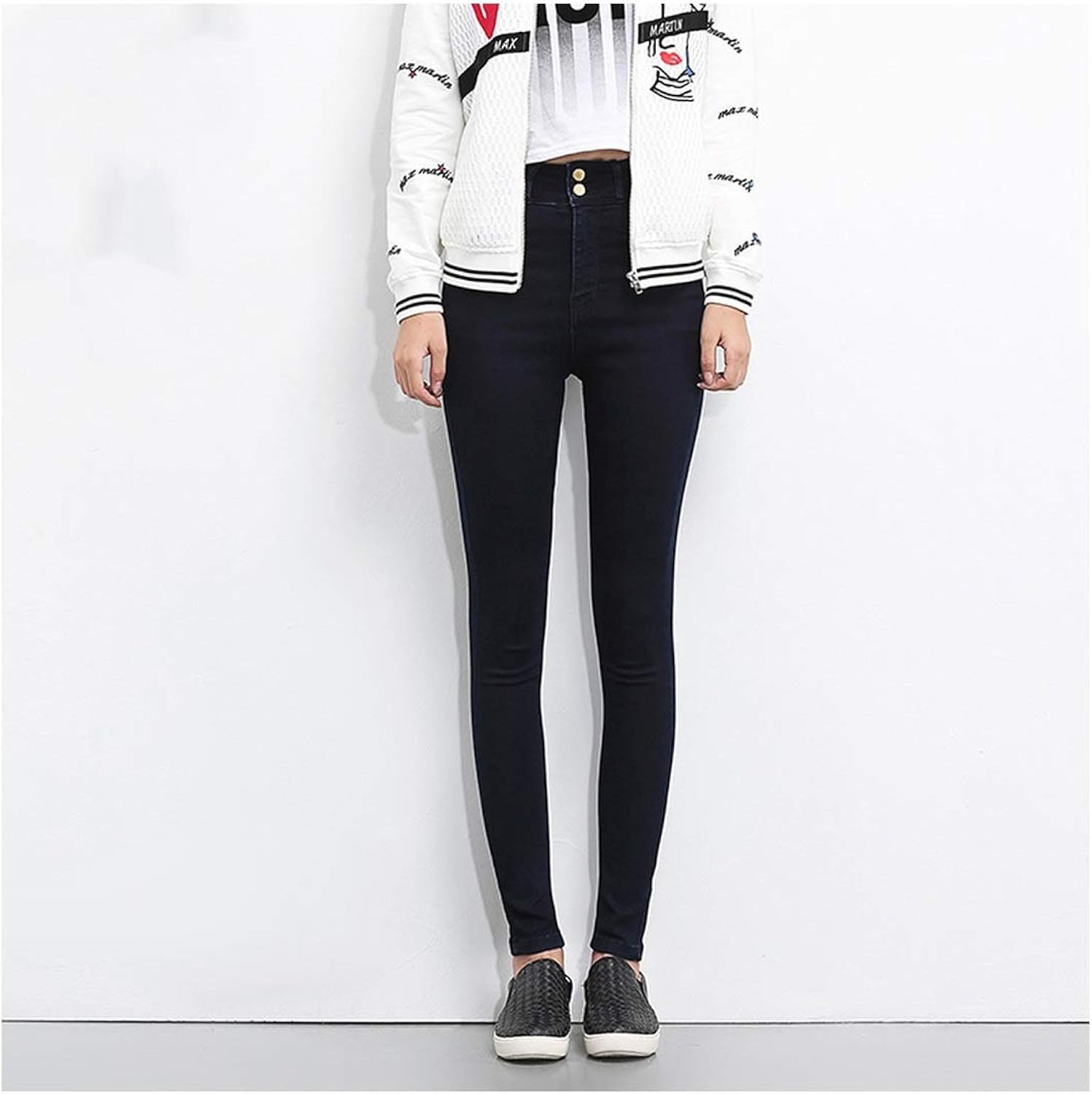 plus size skinny black trousers