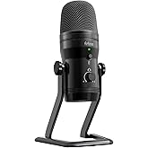 FIFINE USB Studio Recording Microphone Computer Podcast Mic for PC, PS4, Mac with Mute Button & Monitor Headphone Jack, Four 