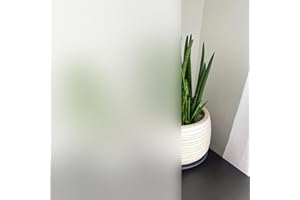 KESPEN WINDOW FILMS KESPEN Frosted Window Privacy Film Heat Control UV Sun Blocking Glass Stickers Static Cling Non Adhesive Door Coverings Decals for Bathroom Home Office, Frosted, 17.5 Inch X 6.5 Feet