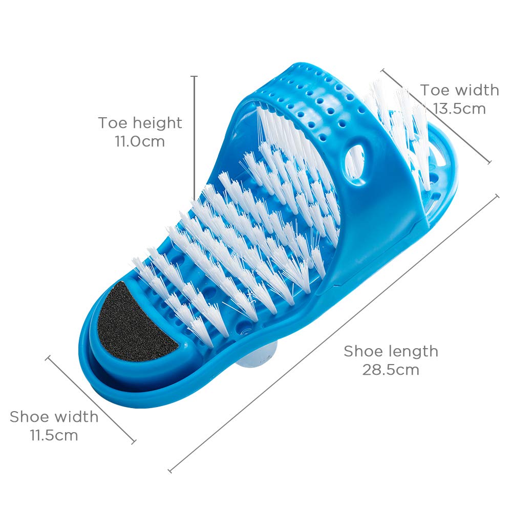 Meidong Foot Scrubber, Foot Scrub Massager Cleaner Dead Skin Exfoliator Callus Remover for Shower Floor with Pumice Stone and Suction Cups : Beauty