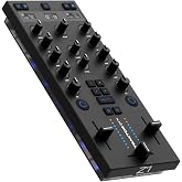 Native Instruments Traktor Z1 Compact DJ Mixer Controller | Traktor Pro 4 Software, Integrated 24-Bit/96 kHz Soundcard, Stems &amp; EQ Controls, 3 OLED Displays, Audio Interface, Mixer FX