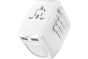 LINGPEI 2000W Travel Voltage Converter, Universal Travel Adapter Voltage Converter Combo for 100V-240V, with 2 USB Ports, US to UK Europe Australia 200+ Countries Power Converter