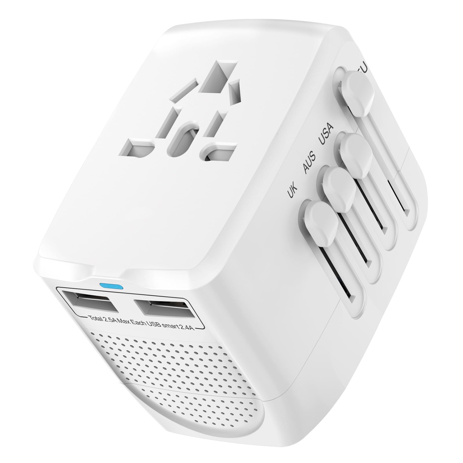 Photo 1 of 2000W Travel Voltage Converter, Universal Travel Adapter Voltage Converter Combo for 100V-240V, with 2 USB Ports, US to UK Europe Australia 200+ Countries Power Converter