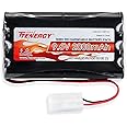 Tenergy 9.6V Flat NiMH Battery Packs for RC Car, High Capacity 8-Cell 2000mAh Rechargeable Battery Pack, Replacement Hobby Battery Pack with Standard Tamiya Connectors