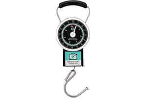 GForce Luggage Scale with Built in Measuring Tape | Lightweight Portable | Travel Accessory | 80lbs Weight Limit Capacity | Hanging Baggage Scale | Black