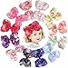 12Pcs Large Bows Clips Big Spring Flowers Hair Bows Alligator Clips For Baby Girls Teenager