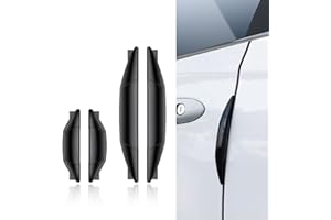 Jawmoy 4 PCS Car Door Anti-Collision Strip, Rearview Anti-Impact Sticker, Door Protection Decorative Covers, Universal Car Side Door Edge Protector (Black)